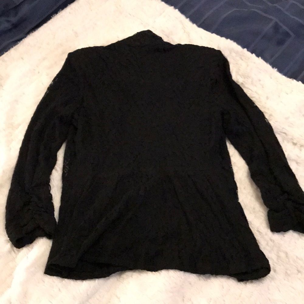 Black 3/4 sleeve lace jacket - Picture 3 of 5